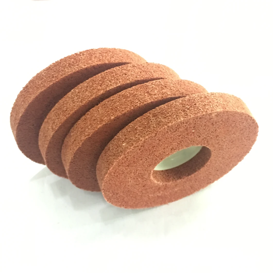 4 Inch Non Woven Polishing Wheel with Plastic Backing Nylon Grinding Disc