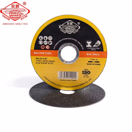 Roda de corte abrasiva de 4 polegadas para corte de metal/aço inoxidável
